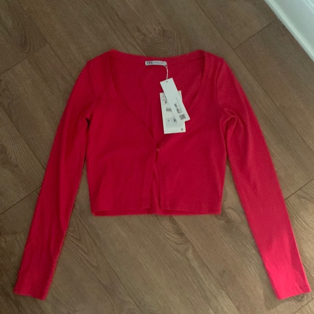 Zara Hot Pink Cardigan